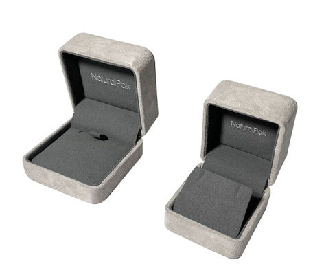 Toptan Yuvarlak köşe Kadife Mücevher Kutusu Lüks Küpe Bilezik Kolye Yüzük Kutusu Mücevher Ambalaj Kutusu