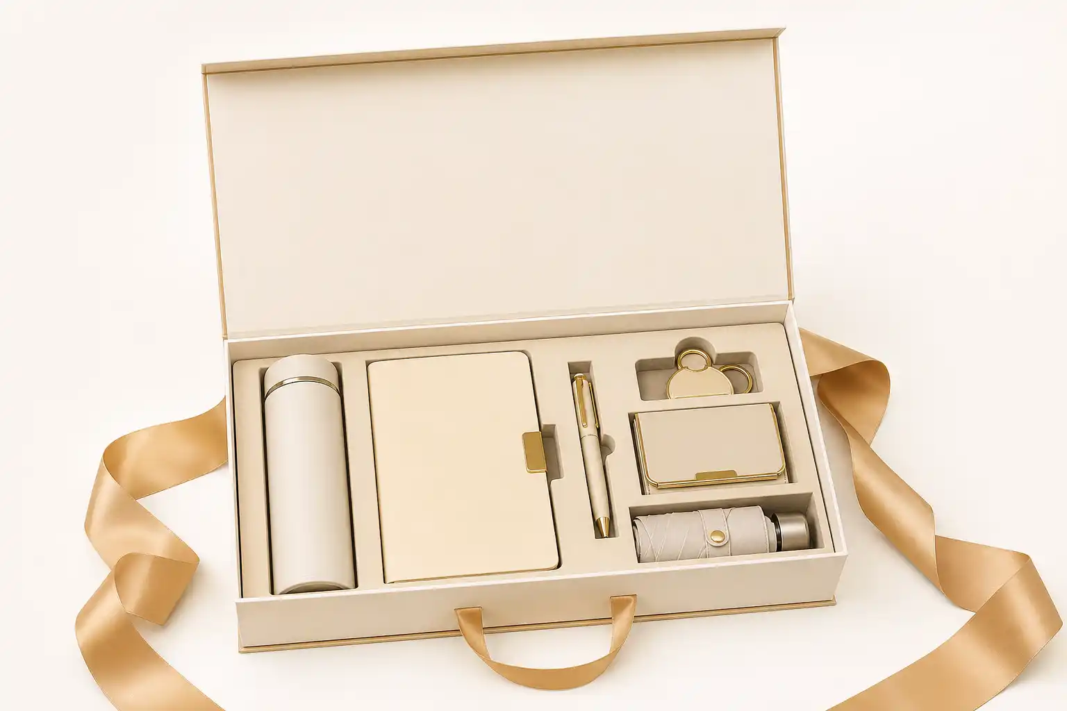 Custom luxury gift boxes with gold foil detailing