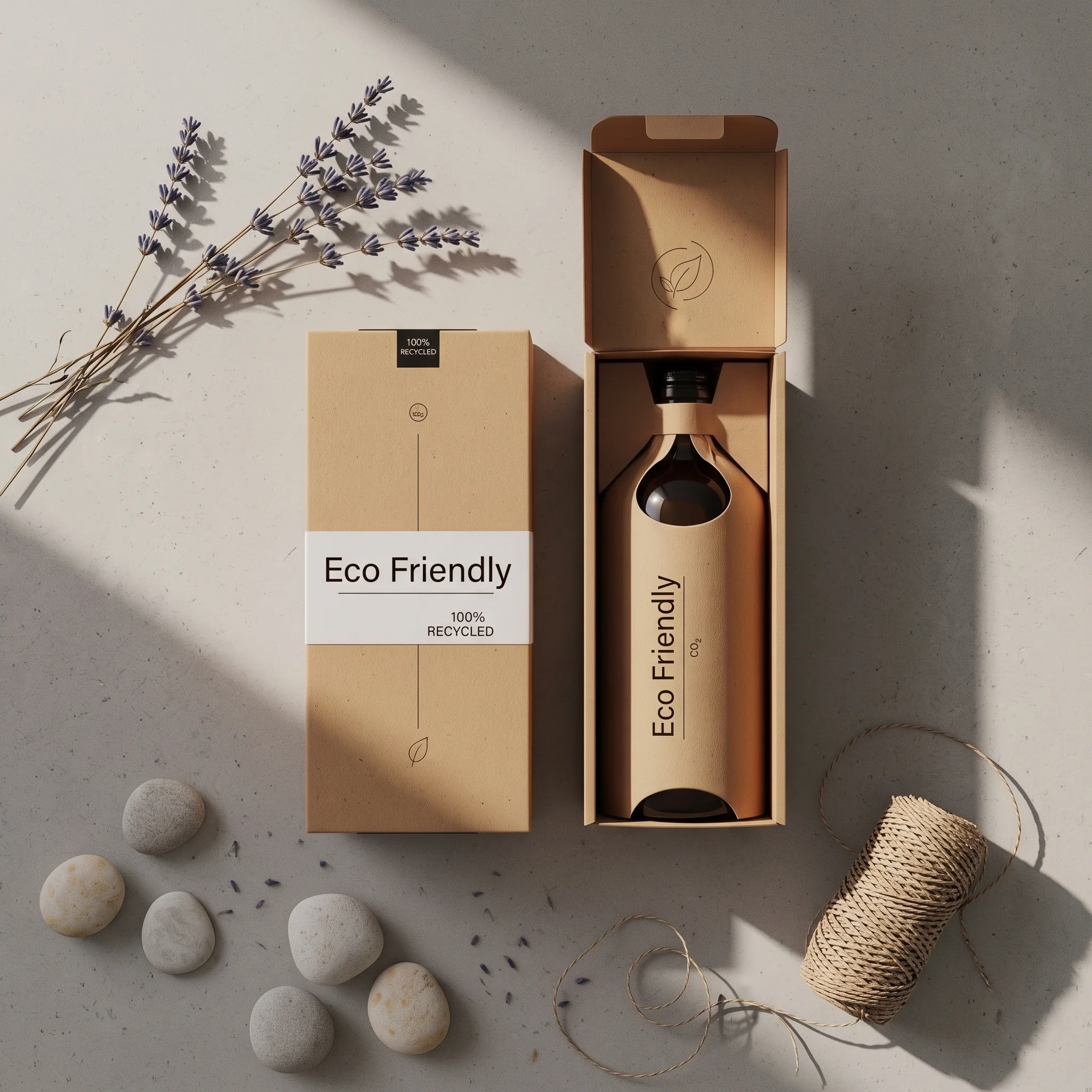 Eco friendly custom packaging made from recycled kraft board
